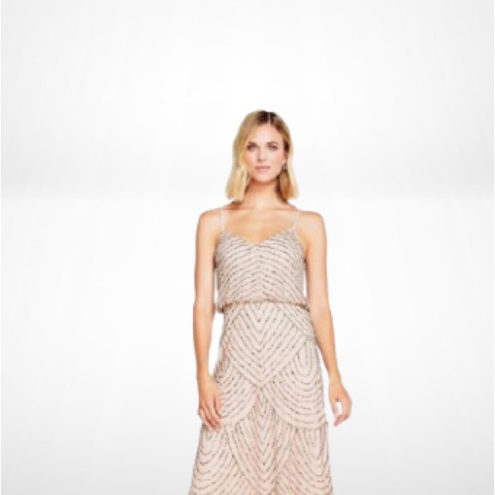 Adrianna Papell Dusty Rose Spaghetti Strap Dress